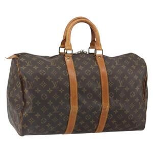 LOUIS VUITTON Monogram Keepall 45 Boston Bag M41428 LV Auth am10382